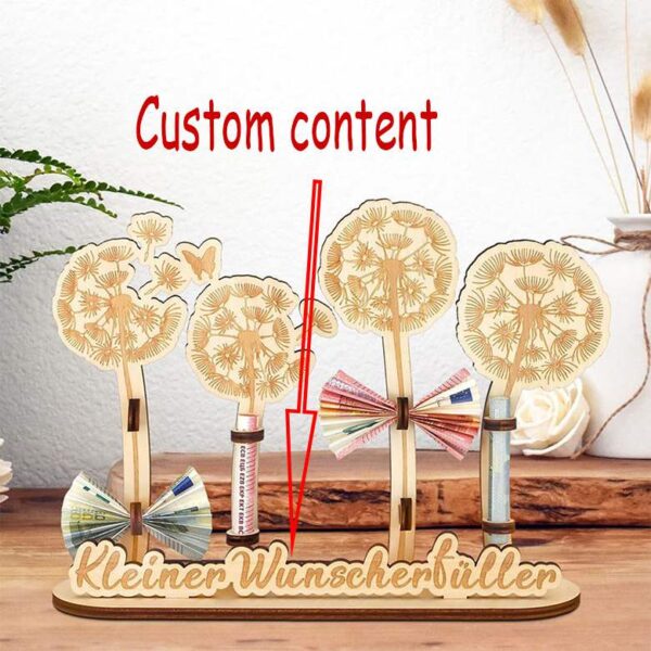 Personalized dandelion cash gift, suitable for birthday, wedding, is to family and friends of the ideal gift. - Image 2
