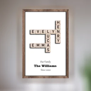 Unique Crossword Puzzle Art Christmas Gift For Best Friends Personalized 2-Layer Wooden Ornament